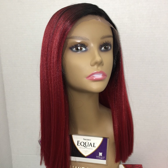 🆕 blunt ombré red wine straight lace front - Picture 2 of 4
